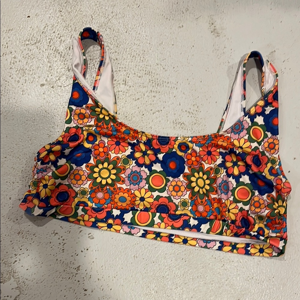 Floral Multicolor Bikini Top